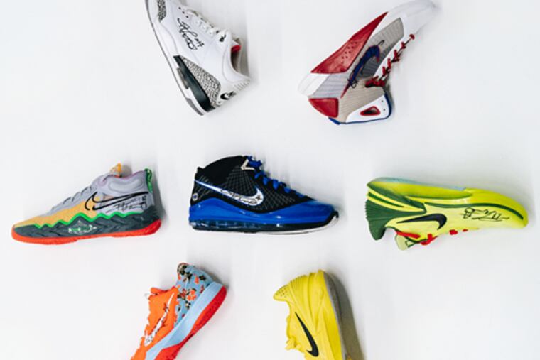 The sneakers PJ Tucker is donating for an auction to benefit the Sixers Youth Foundation.