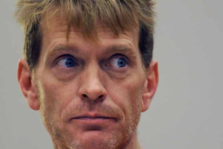 Steven L. Goff, 41, of Ventnor, makes a first appearance in court April 2, 2013 before Superior Court Judge Michael A. Donio, after being charged with murder for the 1990 slaying of Frederick Hart of Galloway. ( TOM GRALISH / Staff Photographer )