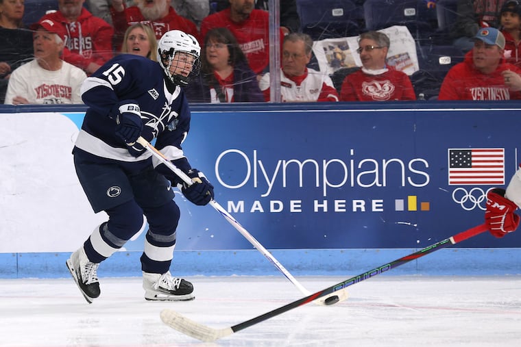 Penn State's Tessa Janecke (left) finished with 201 career points and helped lead the program to its first Frozen Four appearance.