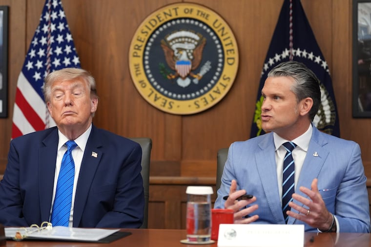 The president asserted overnight that the United States has “massive amounts” of munitions, saying in a post on Truth Social that “large amounts are being manufactured and shipped to the U.S. as needed.”