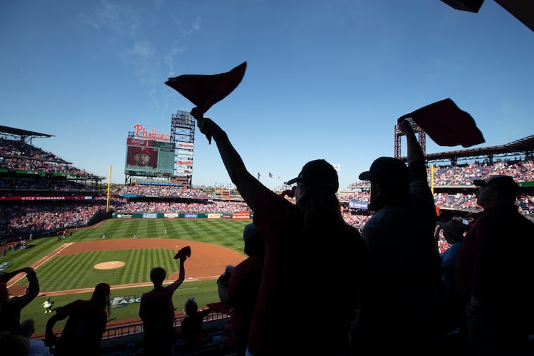 Phillies fans last Saturday on the day the Phillies advanced to the pennant series. The weather this Friday and Saturday should be quite decent. But what about Sunday?