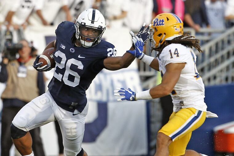 Saquon Barkley scored two touchdowns in Penn State’s win over Pitt last season at Beaver Stadium.