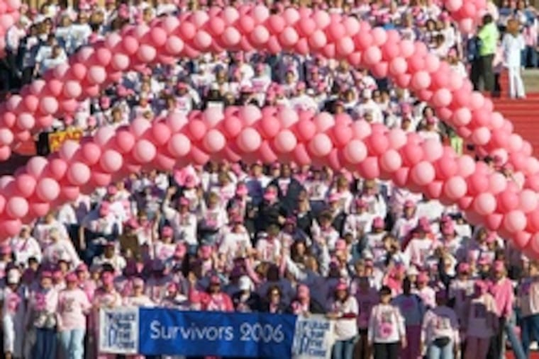 Breast-cancer survivors at the Art Museum for last year's Race for the Cure.