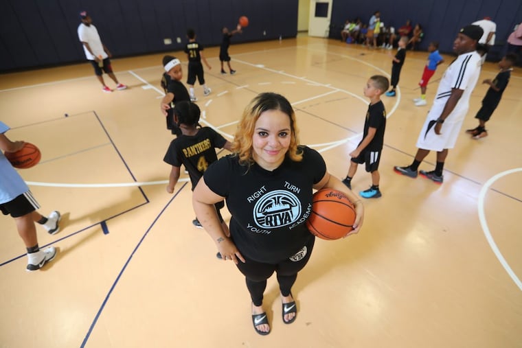 Chelse Hall during a break at one of her league events at Springside Chestnut Hill Academy.
