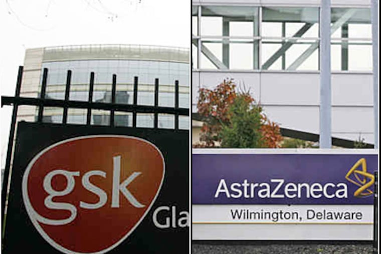 GlaxoSmithKline and AstraZeneca are among seven drug companies that have released data about speaking and consulting fees they pay doctors. (File photos)