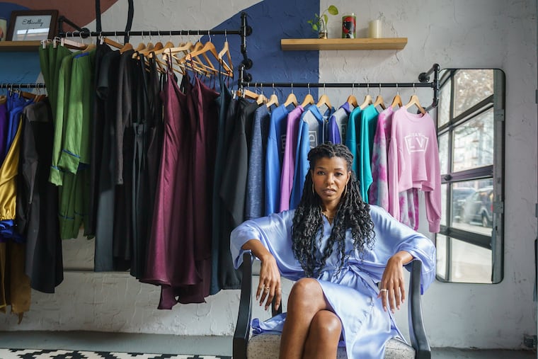 Kimberly McGlonn at her store Grant Blvd, on the 3600 block of Lancaster Avenue in the Powelton Village section of West Philadelphia, in March.
