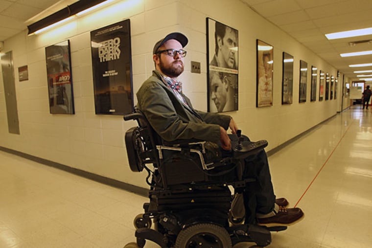 Robert Wunder in the basement of Annenberg Hall in Temple Universituy, where he learned craft of filmmaking. ( MICHAEL BRYANT / Staff Photographer )