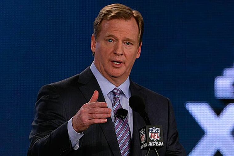 NFL Commissioner Roger Goodell would "absolutely" want his own child to play football. (Charlie Riedel/AP)