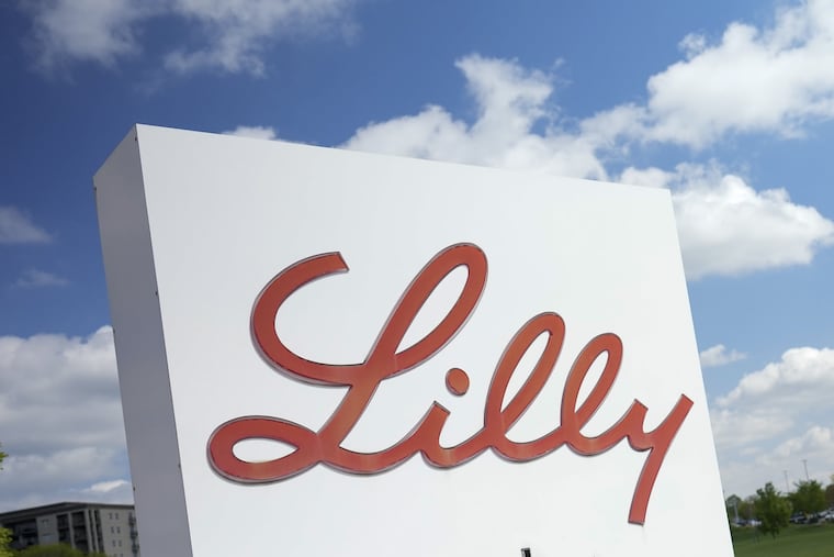 Eli Lilly & Co. plans to build a $3.5 billion pharmaceutical factory in Fogelsville, Pa., along Interstate 78 just west of the highway's intersection with Route 100. Shown is a sign at the company's headquarters in Indianapolis, Ind.