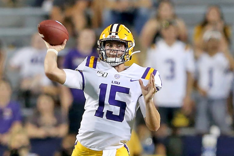 Louisiana State quarterback Myles Brennan, shown last year in a game against Georgia Southern, is the Tigers' new starter.