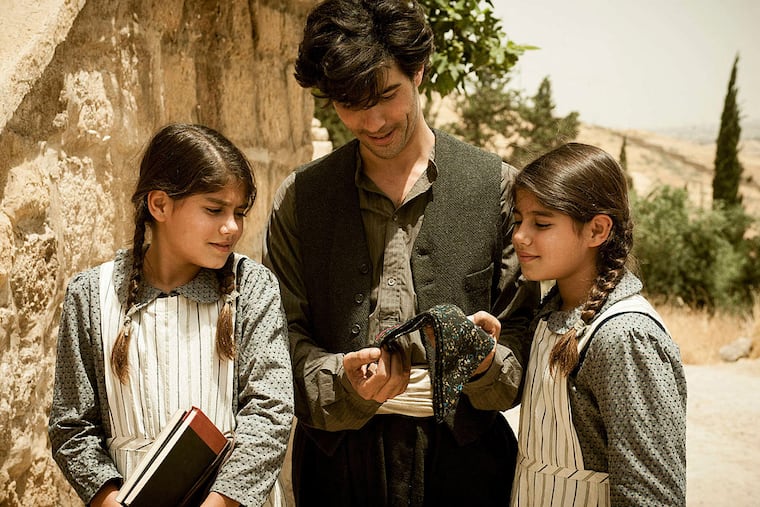 Nazaret Manoogian (Tahar Rahim) with Arsinée (Zein Fakhoury) and Lucinée (Dina Fakhoury) in The Cut about the Armenian genocide in Turkey.
(GORDON MUEHLE/STRAND RELEASING)