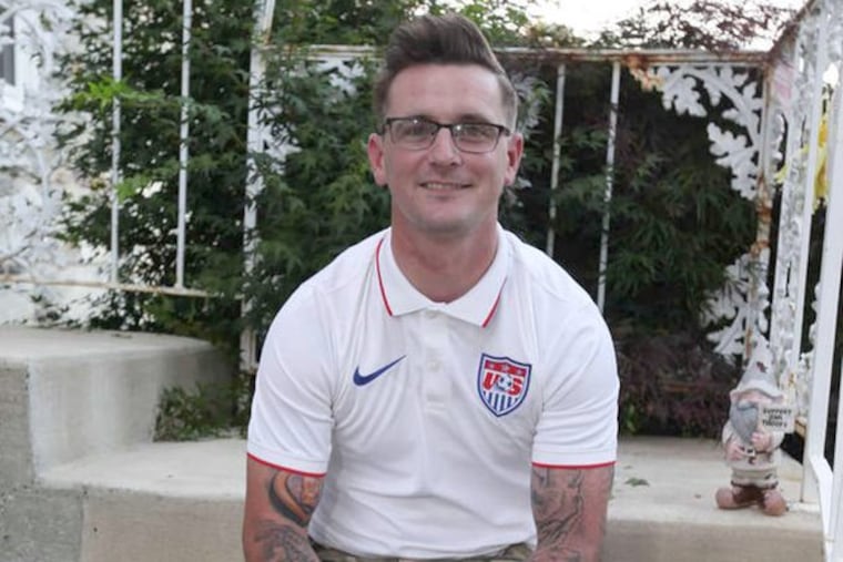 Kevin McCloskey was a blue collar boy from Mayfair who lost both legs in Afghanistan. Six years later, he's getting married, golfing in the 90s, bartending, hitting the shore with his buddies, buying a house, owning two dogs, and living a normal life. (STEVEN M. FALK / Staff Photographer)