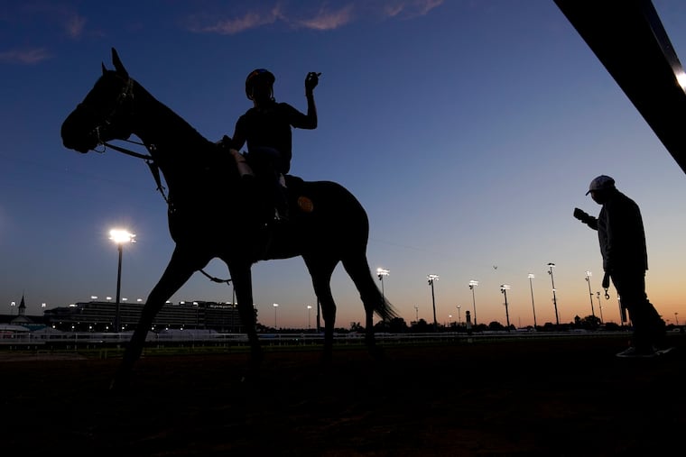 A horse works out at Churchill Downs on May 5 in Louisville, Ky. The 149th running of the Kentucky Derby took place May 6.