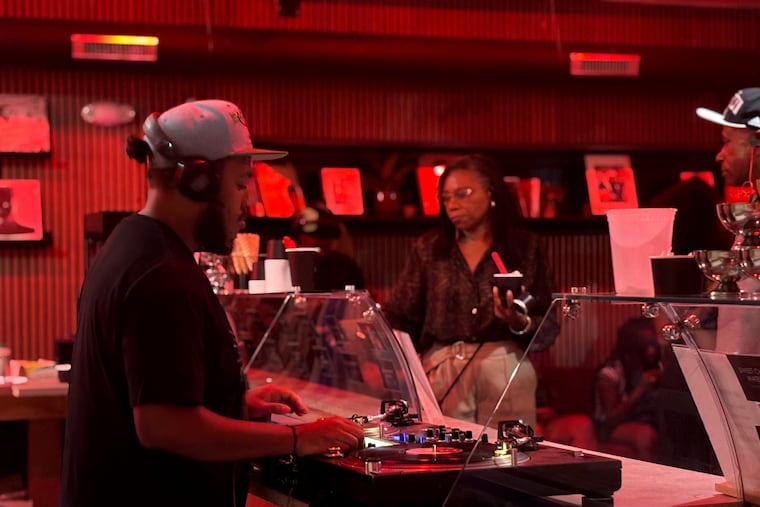 DJ Bobby Flowers spinning at Sweet 45 on Sept. 19.