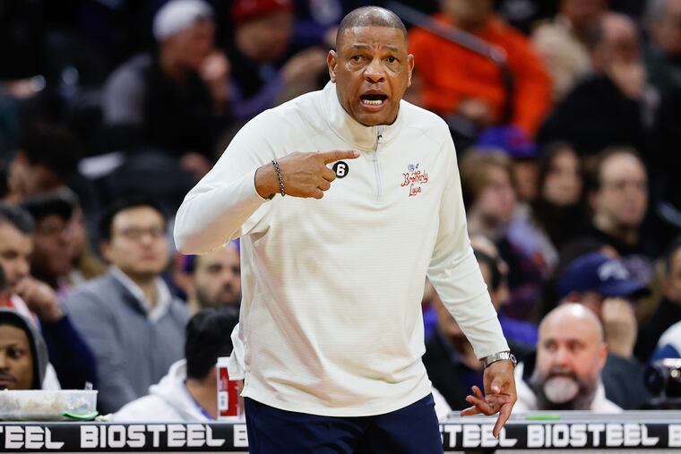Doc Rivers and the Sixers have pulled into a tie with the Bucks for second place in the East.
