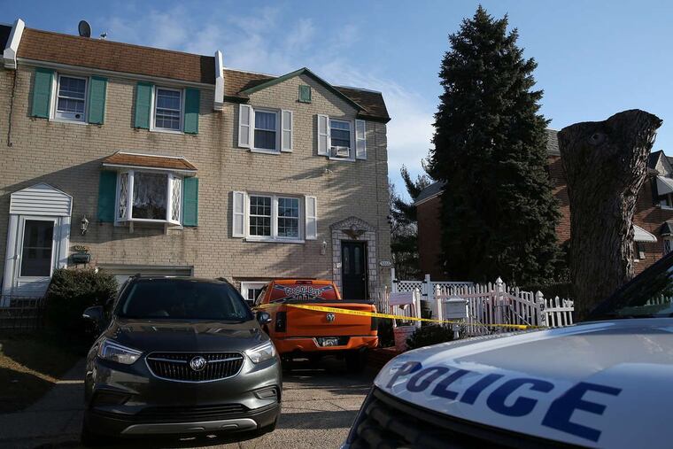 Police tape surrounds the front of a home in the 9200 block of Angus Place in Northeast Philadelphia, where an 11-year-old girl was found unresponsive after a sleepover on Wednesday, Dec. 27, 2017. The girl was pronounced dead at a hospital later Wednesday morning.