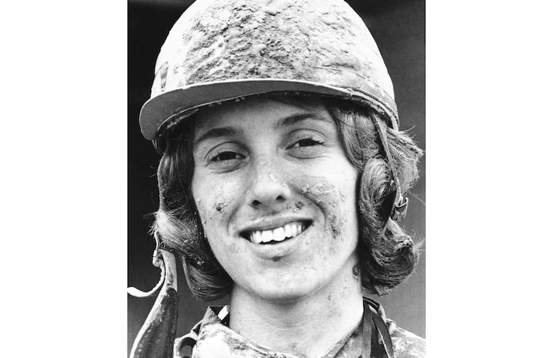 Jockey Diane Crump was muddy but happy after winning a race at Churchill Downs on May 2, 1970.