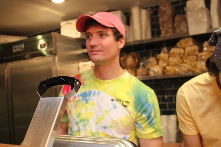 Luke Holder of Luke's Lobster, visiting his new location in Philadelphia.