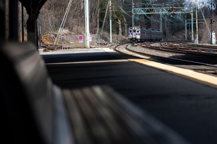 A file photo of a SEPTA Regional Rail train heading toward Center City.