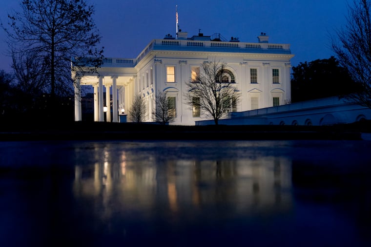 The White House, Friday, Jan. 1, 2021, in Washington.