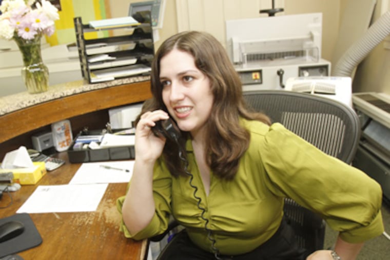 Kari Randall, 25, who graduated in 2008, says her peers are the generation without hope. "It's the first time in American history where we have nowhere to go." (Charles Fox / Staff Photographer)