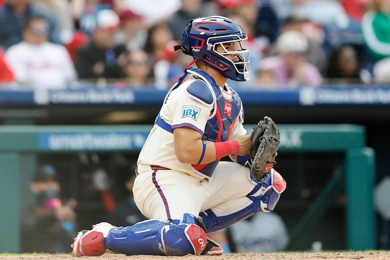 Phillies backup catcher Rafael Marchan made only his eighth start of the season in the opener of a doubleheader Wednesday.