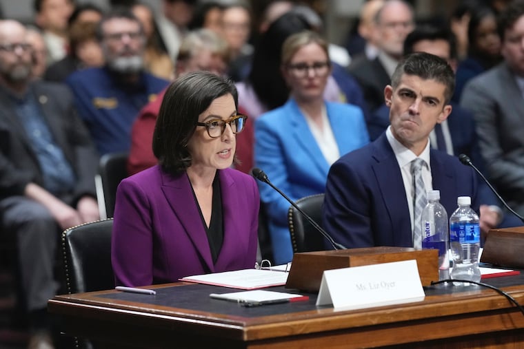Former Justice Department attorney Ryan Crosswell, right, participate in a hearing on Capitol Hill in Washington in April. Crosswell in running for Congress in the Lehigh Valley.