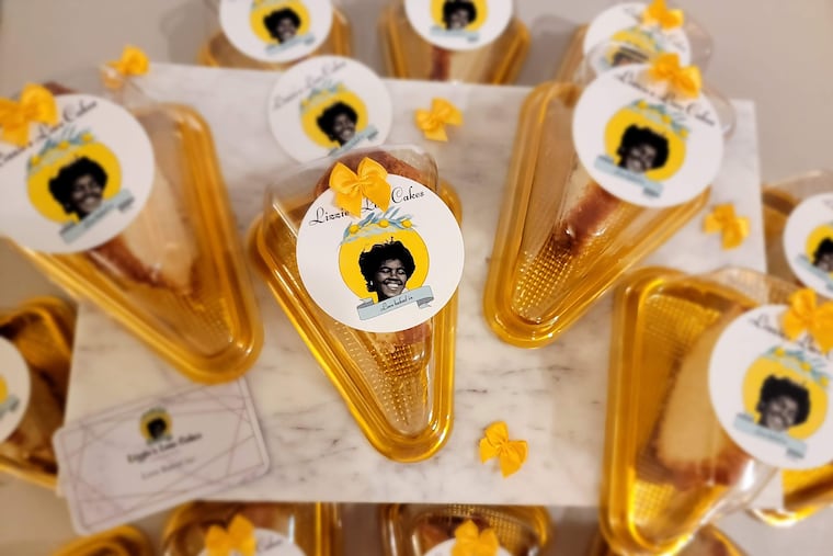 Slices of Lizzie's Love Cakes, a pound-cake business by Cassandra Burnett celebrating the legacy of her late mom, Norristown resident Elizabeth Rhodes.