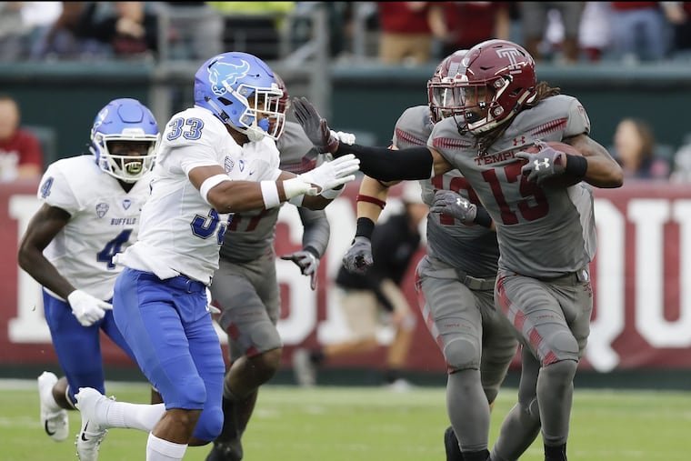 Temple wide receiver Isaiah Wright.