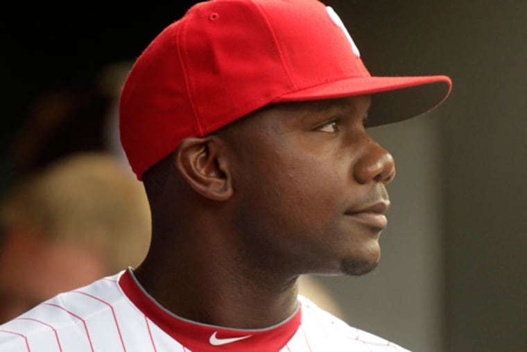 Ryan Howard Friday's game with a sore groin. (H. Rumph Jr/AP)