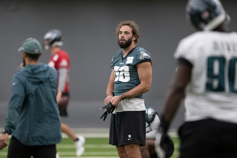 Eagles tight end Dallas Goedert left the game against the Cleveland Browns with a hamstring injury.
