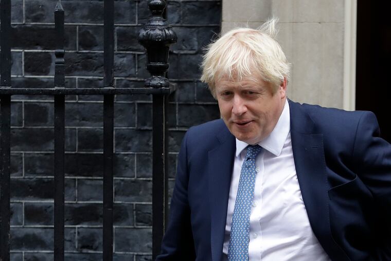 Britain's Prime Minister Boris Johnson leaves 10 Downing Street in London on Thursday, Sept. 26, 2019.