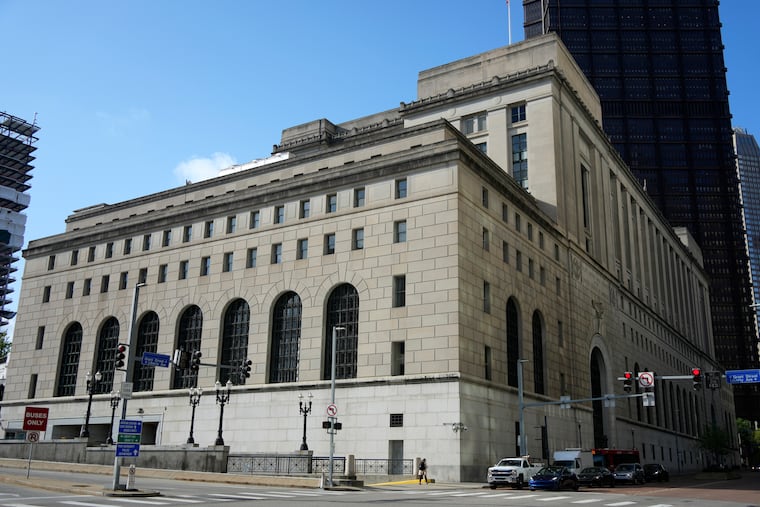 This is the Federal Courthouse in downtown Pittsburgh in April.