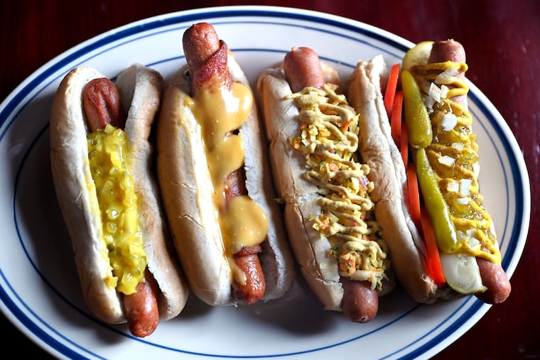 Hot dogs at Royal Tavern, whose annual Dog Days of Summer event, held in July, has led the charge on Philadelphia's current hot dog obsession.