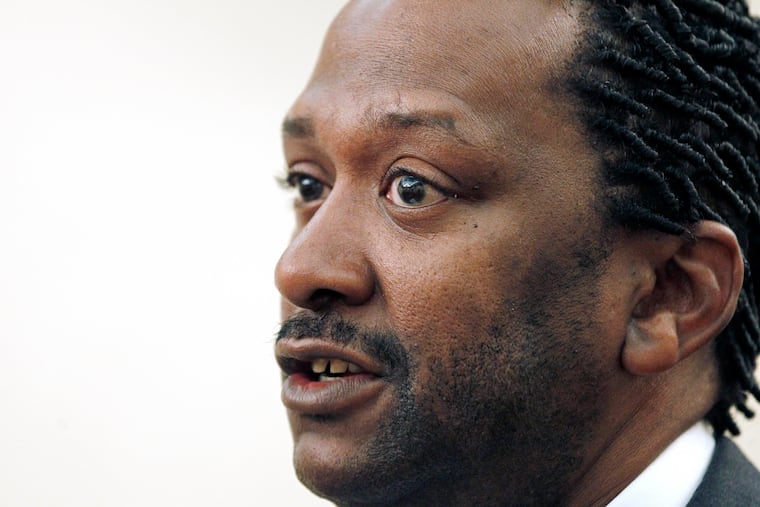 FILE - This June 14, 2012, file photo shows James Hart Stern, of Jackson, Miss., at a news conference in Jackson, Miss. The activist who says he took control over one of the nation's largest neo-Nazi groups has been barred from participating on the group's behalf in a federal lawsuit over the violence that erupted at a white nationalist rally in Virginia.