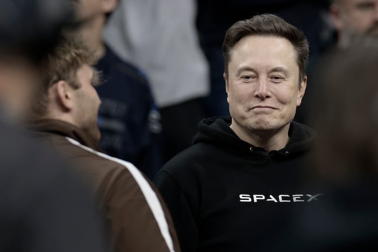 Elon Musk attended the NCAA Division I Men’s Wrestling Championship at the Wells Fargo Center in Philadelphia on March 22, 2025.