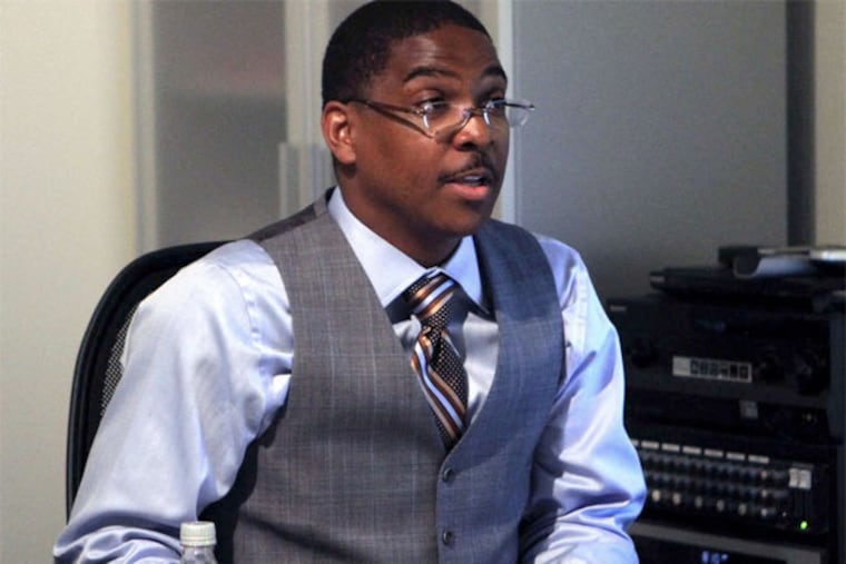 Anzio Williams takes pride in NBC10's coverage of the Market Street building collapse. (STEPHANIE AARONSON / STAFF PHOTOGRAPHER )