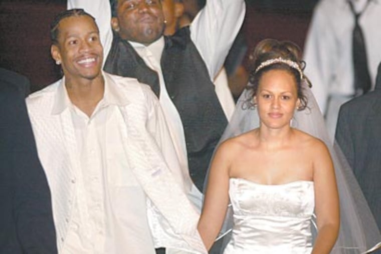 Allen and Tawanna Iverson on their wedding day. (Elizabeth Robertson / Staff Photographer)