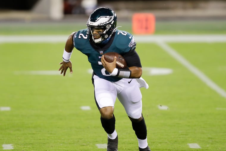 Eagles quarterback Jalen Hurts has shown flashes of making the big plays.