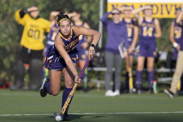 Kaitlin Hatch carries the ball against East Stroudsburg. Hatch is one of West Chester's captains.