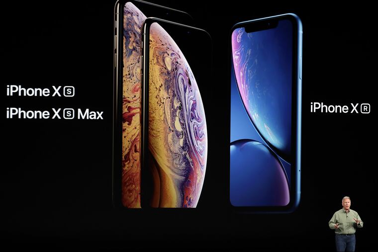 Phil Schiller, Apple's senior vice president of worldwide marketing, speaks about the new Apple iPhone XS, iPhone XS Max and the iPhone XR at the Steve Jobs Theater during an event to announce new Apple products.