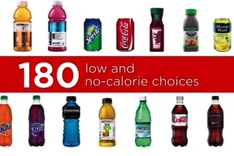 This undated image shows a frame grab taken from a new commercial from Coca-Cola. The Atlanta-based company on Monday, Jan. 14, 2013, said it will start airing a two-minute spot during the highest-rated shows on CNN, Fox News and MSNBC in hopes of flexing its marketing muscle in the debate over sodas and their impact on public health. The ad lays out Coca-Cola's record of providing drinks with fewer calories over the years and notes that weight gain is the result of consuming too many calories of any kind, not just soda. (AP Photo/Coca0Cola)