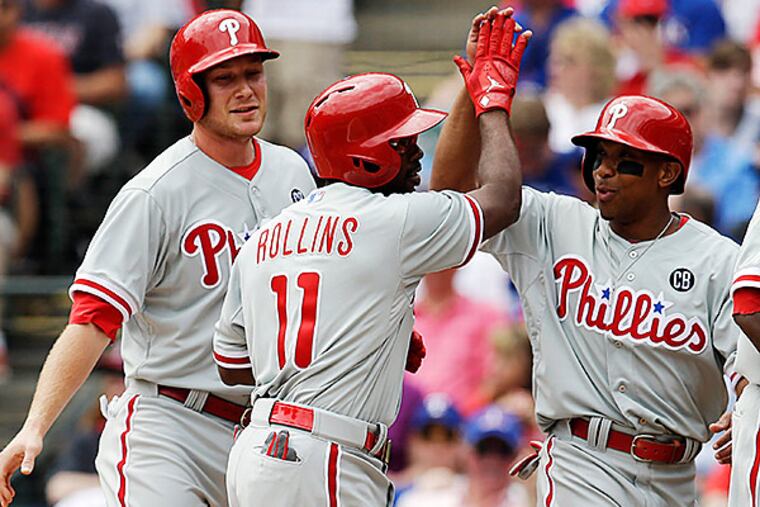 The Phillies' Jimmy Rollins, Cody Asche and Ben Revere. (Kim Johnson Flodin/AP)