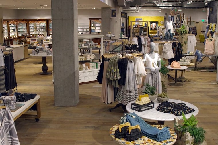 An example of the large-format Anthropologie store, which will feature expanded offerings in many departments and a place to eat in some stores.
