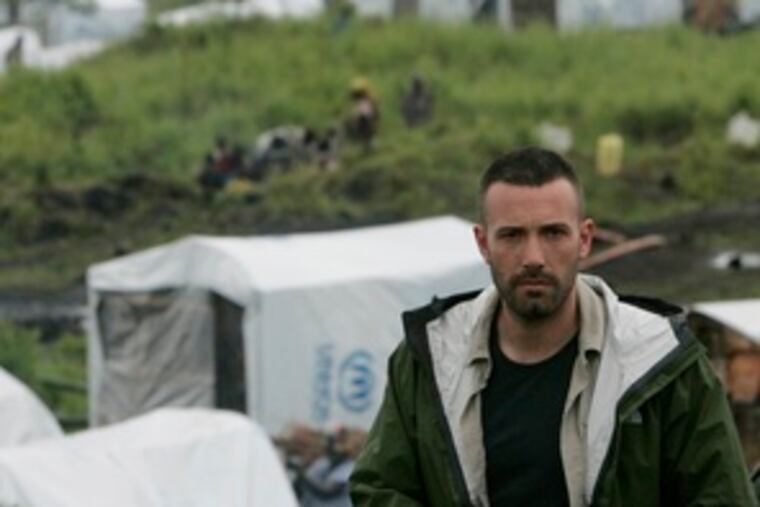 Ben Affleck visits a camp for displaced people just north of Goma in eastern Congo. He's on his fourth trip there in a year, to see the crisis firsthand. (See "Ben there, doing that.")