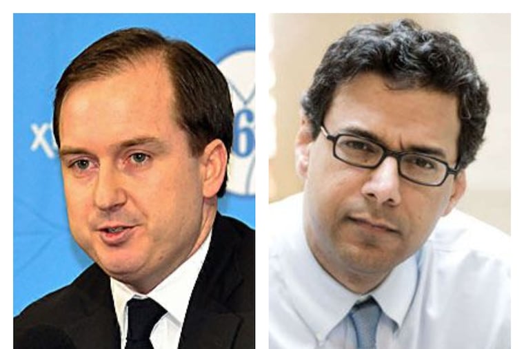 Sam Hinkie (left) penned a resignation letter for the ages. Dr. Atul Gawande (right) was one of the figures referenced.