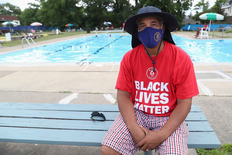 Board president Anthony Patterson poses for a portrait at the Nile Swim Club in Yeadon, PA on Wednesday, July 01, 2020. The nation's first Black-owned swim club, which nearly folded two years ago, is open this summer as public pools across Philadelphia have remained closed due to the coronavirus.