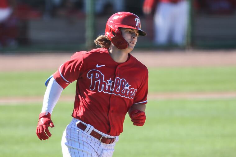 Mickey Moniak was called up to the Phillies on Wednesday to take Adam Haseley's roster spot.
