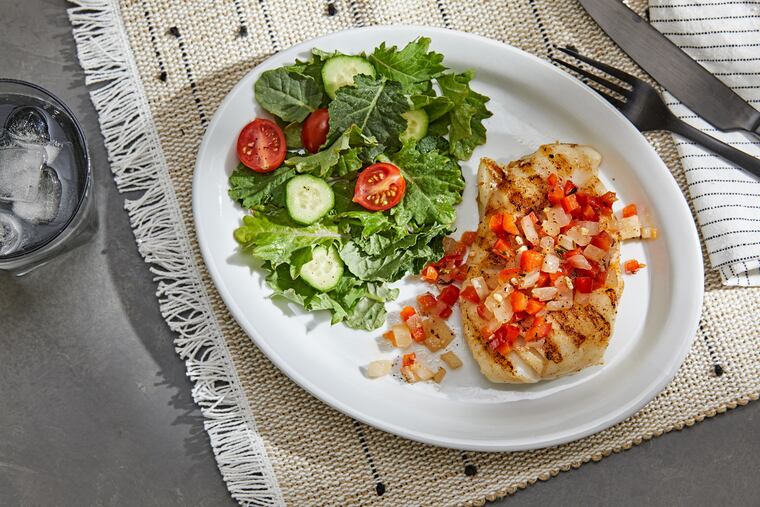 With this grilled mahi-mahi, the escovitch-style salsa adds a lightly tongue-tingling heat, but you can certainly amp that up if you like things spicy.