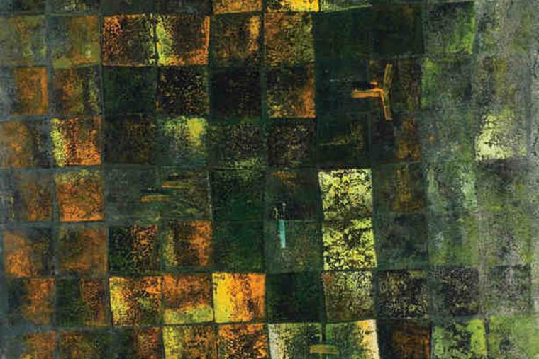 An untitled Harry Bertoia drawing in ink on paper. Born in Italy, Bertoia eventually settled on a farm in Barto, Pa.